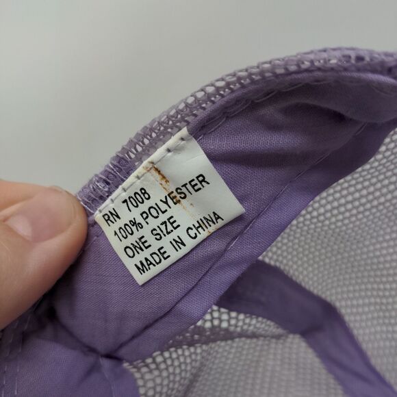 Unbranded Snapback Mesh Back Rope Trucker Hat Purple One Size Blank - Picture 7 of 7